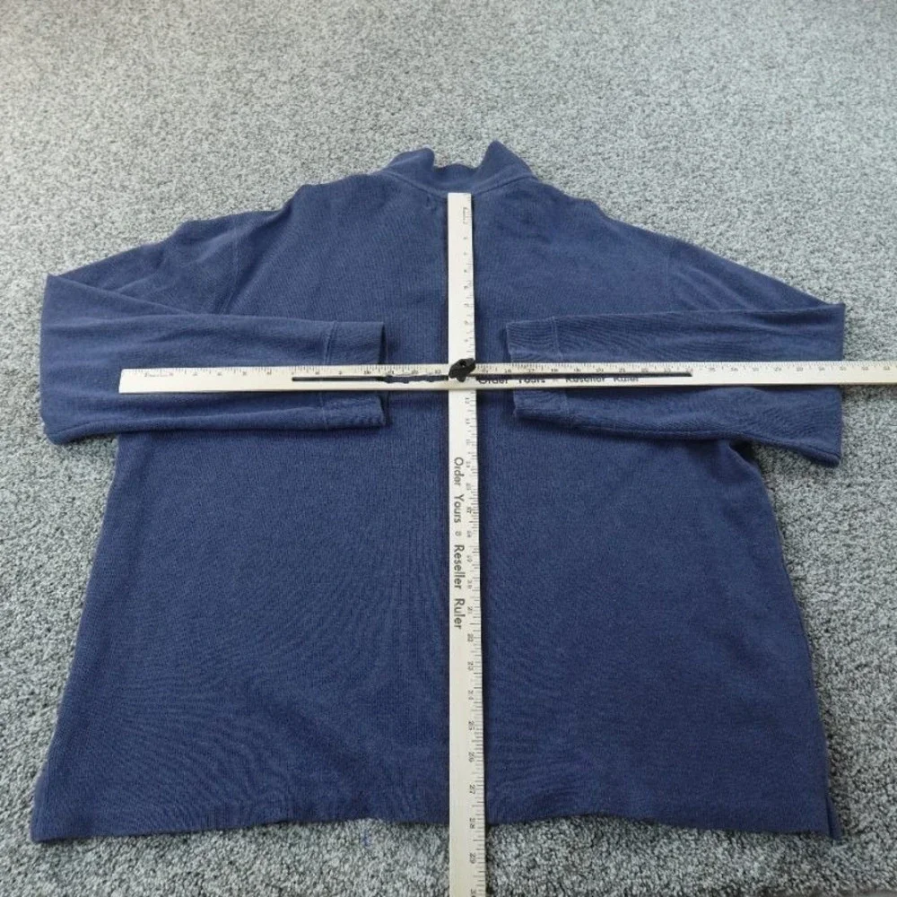 VTG Polo Ralph‎ Lauren Sweater Mens 2XL Blue 1/4 Zip Pullover Knit Pony Preppy
